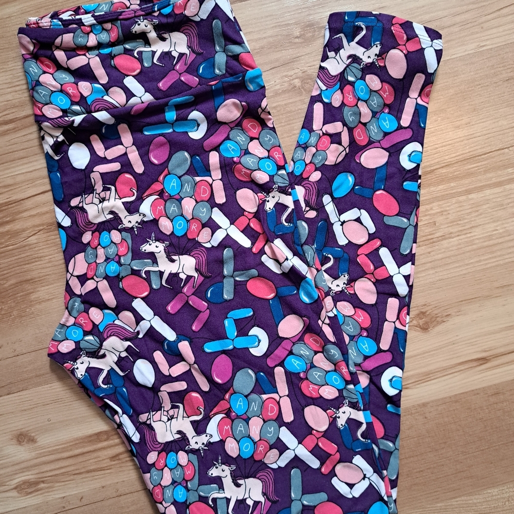 Lularoe TC 4th Birthday Leggings
